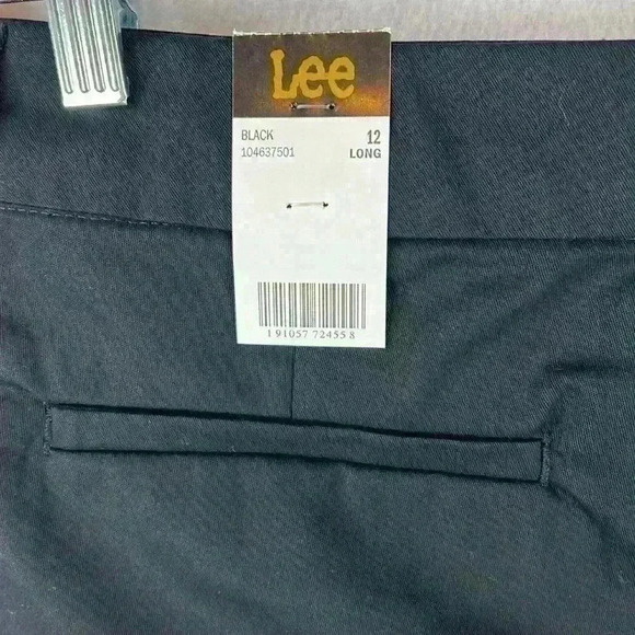 Lee Women’s Jeans Size 12L Black Straight Leg Mid Rise NWT - Picture 5 of 10
